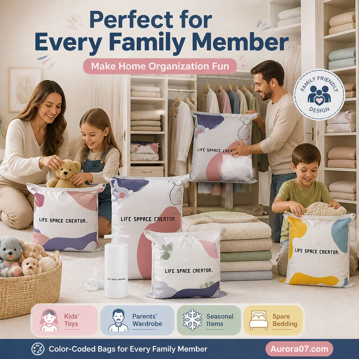 Premium Vacuum Storage Bags – Double the Storage, Double the Savings! 🎉 Pack of 6