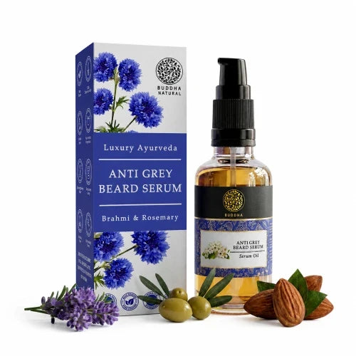 Anti Grey Beard Serum Oil - 100% Ayush Certified - For Premature Greying and Restore Natural Beard Color