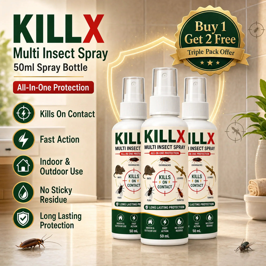🚨 BUY 1 GET 2 FREE – KILLX Multi-Insect Spray | Powerful Pest Control for Home | Fast & Easy Pest Protection | Wonder Cart