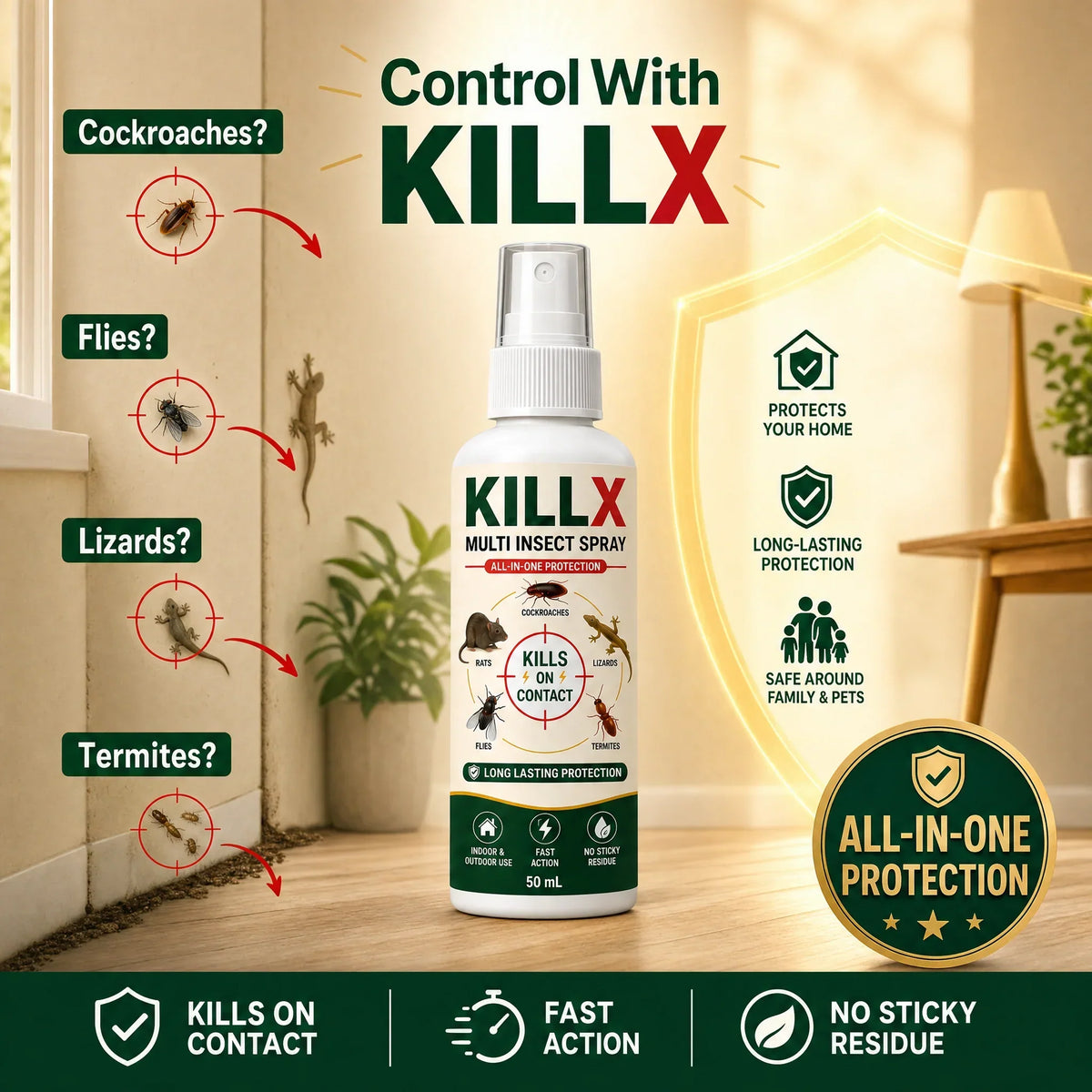 🚨 BUY 1 GET 2 FREE – KILLX Multi-Insect Spray | Powerful Pest Control for Home | Fast & Easy Pest Protection | Wonder Cart