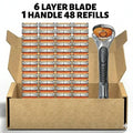 Wonder Cart Premium 6-Layer Razor Kit | 48 Razor Refills + Free Handle | Smooth, Close & Comfortable Shave | Only ₹699