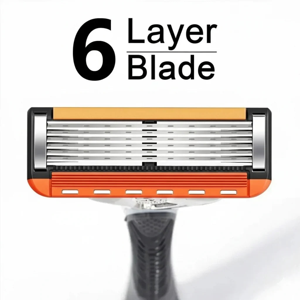 Wonder Cart Premium 6-Layer Razor Kit | 48 Razor Refills + Free Handle | Smooth, Close & Comfortable Shave | Only ₹699