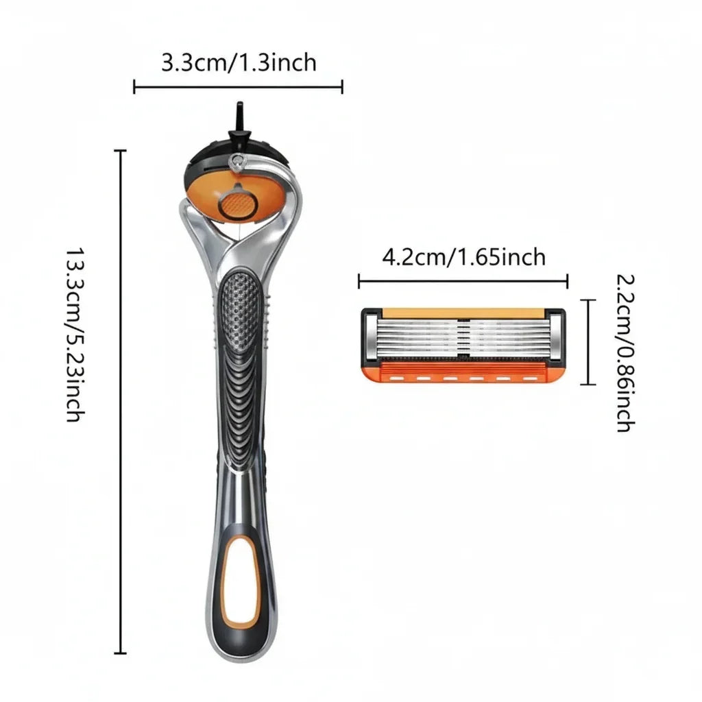 Wonder Cart Premium 6-Layer Razor Kit | 48 Razor Refills + Free Handle | Smooth, Close & Comfortable Shave | Only ₹699